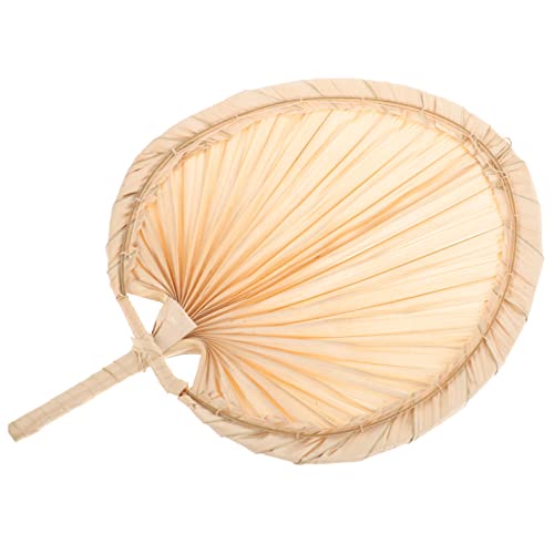 OFFIGAM Handgefertigter Vintage Handfächer aus Palmblatt Chinesischer Stil Leichter Tragbarer Fächer für Sommerpartys und Dekoration Handgewebt für Erwachsene von OFFIGAM