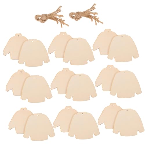 OFFIGAM Holzpulloverholzchips Holzpullover Baum Ausschnitte Ornament moderne Weihnachtsdekorationen DIY-Graffiti-Chip Form Dekorate Holzhandwerk Schmuck basteln Hanfseil OFFIGAM Holzpulloverholzchips Holzpullover Baum Ausschnitte Ornament moderne Weihnachtsdekorationen DIY-Graffiti-Chip Form Dekorate Holzhandwerk Schmuck basteln Hanfseil von OFFIGAM