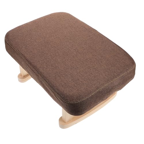 OFFIGAM Kreativer Niedrighocker mit Holzbeinen Gepolsterter Sitz Vielseitig Einsetzbar Fußstütze oder Sitzgelegenheit für Wohnzimmer Schlafzimmer und Eingangsbereich Platzsparendes von OFFIGAM