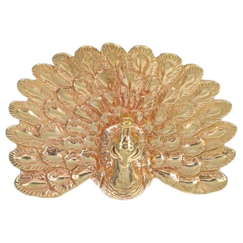 OFFIGAM Messing Pfau Möbelknopf Schubladengriff Kunstvoller Schrankgriff Goldfarbig Langlebig Für Kommode Küchenschrank Kleiderschrank Wohnzimmermöbel von OFFIGAM