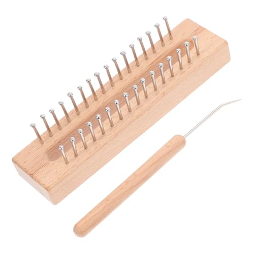OFFIGAM Strickwebstuhl Holz Für DIY-schal Webstuhl Mit Häkelnadel Schal Kit Für Anfänger Stricken Zubehör von OFFIGAM
