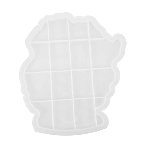 OFFIGAM Tablett Silikonform Platte schmuckkästchen Obstschale selbst formen DIY Obsttellerform Harzform Tablett-Untersetzer-Form Gussformen für Obsttabletts Silikongussform Kieselgel Weiß von OFFIGAM