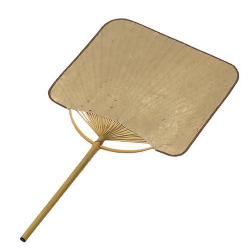 OFFIGAM Vintage Handfächer Reispapier Handgemachter Quadratischer Chinesischer Fächer Bambus für Tanz Fotografie und Wohnraumgestaltung von OFFIGAM