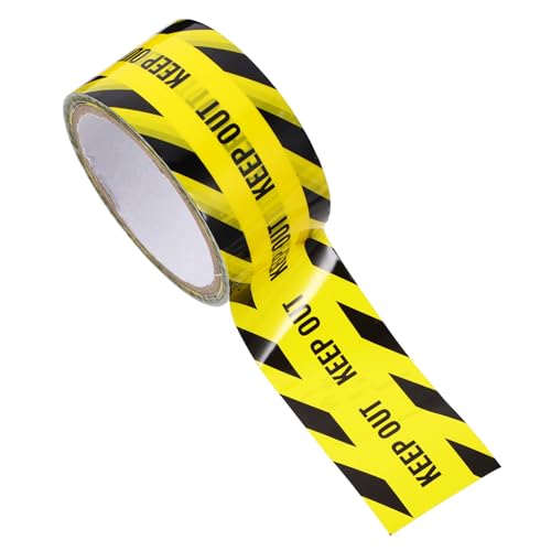 OFFIGAM Warnband Gelb Schwarz Selbstklebend Starkes Warnklebeband für Böden Wände Rohre Hohe Haftkraft Witterungsbeständig Sicherheitsmarkierung für Baustellen Treppen von OFFIGAM