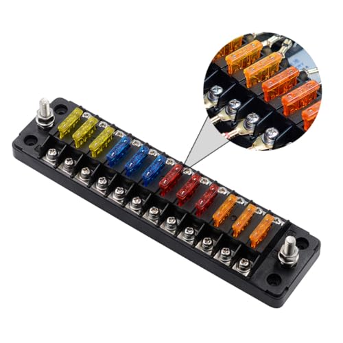 OFFIGAM Wege Kfz Sicherungskasten Flachsicherungshalter mit Doppelseitigen Anschlüssen und Beschrifteten Aufklebern für Autos Boote Wohnmobile Korrosionsbeständig Langlebig OFFIGAM Wege Kfz Sicherungskasten Flachsicherungshalter mit Doppelseitigen Anschlüssen und Beschrifteten Aufklebern für Autos Boote Wohnmobile Korrosionsbeständig Langlebig von OFFIGAM