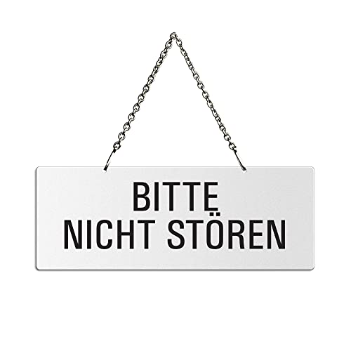 Bitte nicht stören Schild | Mehrschicht-Kunststoff | beidseitig weiß | Text einseitig | 175x65 mm | Nr.31022-W von OFFORM DESIGN