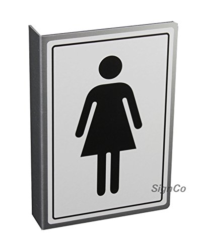 Fahnenschild WC Damen 14,5x10 cm Aluminiumschild L-Profil Motiv beidseitig Nr.43761 Fahnenschild WC Damen 14,5x10 cm Aluminiumschild L-Profil Motiv beidseitig Nr.43761 von OFFORM DESIGN