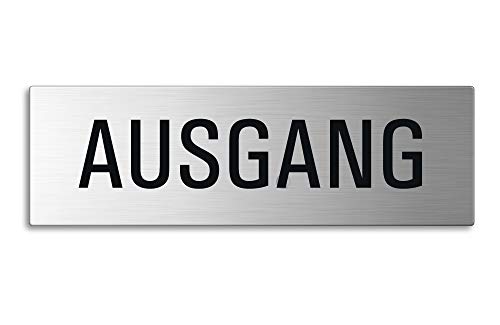 OFFORM DESIGN Edelstahlschild Türschild Textschild Ausgang 255x80x1 mm Nr.10510 von OFFORM DESIGN
