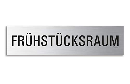 OFFORM DESIGN Schild - Frühstücksraum | Türschild aus Edelstahl 160 x 40 mm selbstklebend | Original Nr.8429 von OFFORM DESIGN