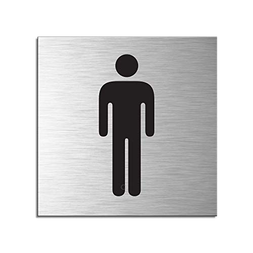 Schild Herren Toilette Türschild 120 x 120 mm Türschild Aluminium selbstklebend Nr.17137-S Schild Herren Toilette Türschild 120 x 120 mm Türschild Aluminium selbstklebend Nr.17137-S von OFFORM DESIGN
