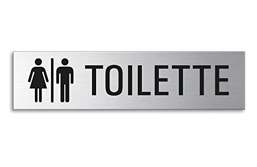 Schild WC Damen Herren Türschild aus Edelstahl 160 x 40 mm selbstklebend Nr.10127 Schild WC Damen Herren Türschild aus Edelstahl 160 x 40 mm selbstklebend Nr.10127 von OFFORM