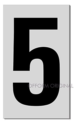 System Nummer Aluminium Silber-Eloxiert 100x60 mm 5 Nr. 1185-E von OFFORM DESIGN