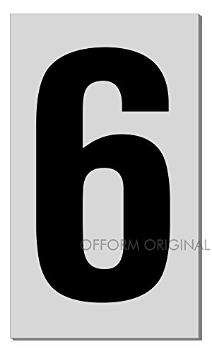 System Nummer Aluminium Silber-Eloxiert 100x60 mm 6 Nr. 1186-E von OFFORM DESIGN