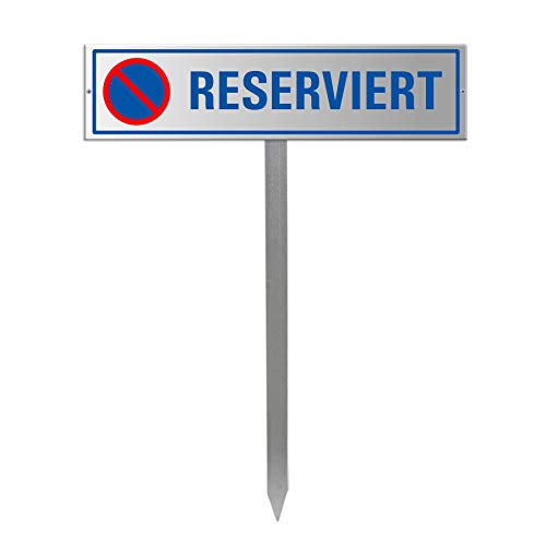 Parkplatzschild Reserviert mit Einschlagspieß und Schildhalterung von OFFORM DESIGN