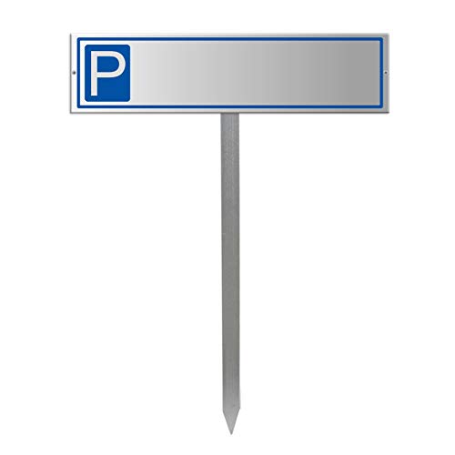 Parkplatzschild l Parkplatzreservierer l Einschlagspieß + Schildhalter + Schild für Selbstbeschriftung l Nr.35441 von OFFORM DESIGN