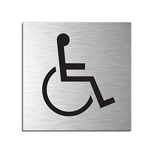 Schild Behinderte Türschild 120 x 120 mm Türschild Aluminium selbstklebend Nr.17104-S Schild Behinderte Türschild 120 x 120 mm Türschild Aluminium selbstklebend Nr.17104-S von OFFORM DESIGN