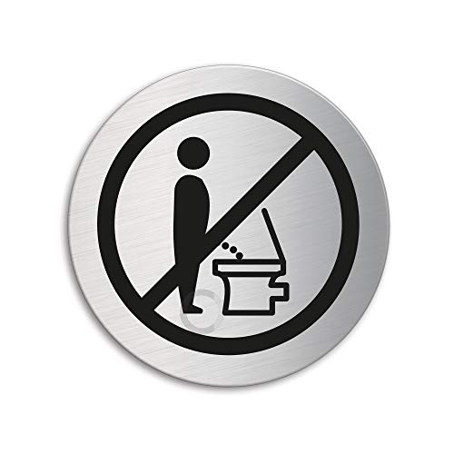 Schild Bitte setzen Ø 75 mm Türschild aus Edelstahl fein-matt gebürstet selbstklebend 8474 Schild Bitte setzen Ø 75 mm Türschild aus Edelstahl fein-matt gebürstet selbstklebend 8474 von OFFORM DESIGN