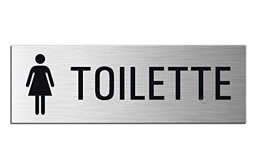 Schild - Damen Toilette | Türschild 240 x 80 mm Aluminiumschild selbstklebend Ofform Design Nr.25064-S von OFFORM DESIGN