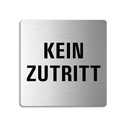 Schild Kein Zutritt 85x85 mm Türschild aus Edelstahl fein-matt gebürstet selbstklebend 48131 Schild Kein Zutritt 85x85 mm Türschild aus Edelstahl fein-matt gebürstet selbstklebend 48131 von OFFORM DESIGN