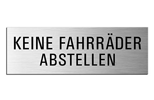 Schild - Keine Fahrräder | Türschild 240 x 80 mm Aluminiumschild selbstklebend Ofform Design Nr.10508-S von OFFORM DESIGN