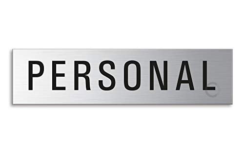 Schild Personal 160x40 mm Türschild aus Edelstahl fein-matt gebürstet selbstklebend Nr.8439 Schild Personal 160x40 mm Türschild aus Edelstahl fein-matt gebürstet selbstklebend Nr.8439 von OFFORM DESIGN