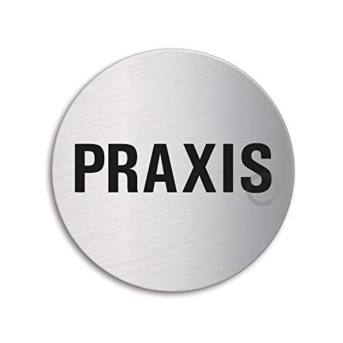 Schild Praxis Ø 75 m Türschild aus Edelstahl fein-matt gebürstet selbstklebend 39248 Schild Praxis Ø 75 m Türschild aus Edelstahl fein-matt gebürstet selbstklebend 39248 von OFFORM DESIGN