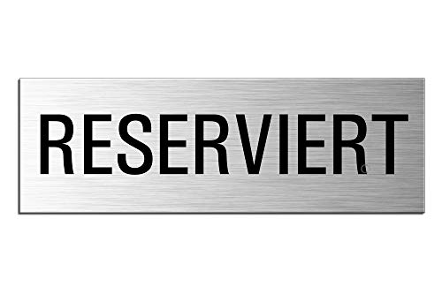 Schild Reserviert Türschild 240 x 80 mm Aluminium selbstklebend Nr.10502-S von OFFORM DESIGN