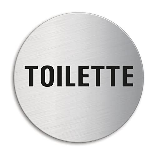 Schild Toilette Türschild aus Edelstahl Ø 100 mm selbstklebend Nr.7768 Schild Toilette Türschild aus Edelstahl Ø 100 mm selbstklebend Nr.7768 von OFFORM DESIGN