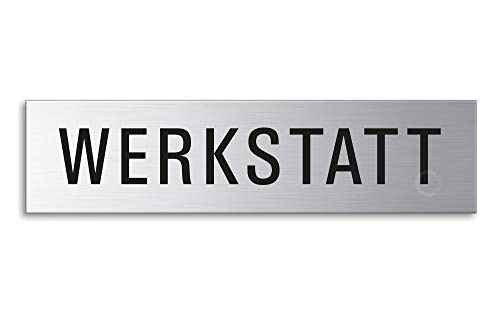 Schild Werkstatt Türschild aus Edelstahl 160 x 40 mm selbstklebend Nr.8392 Schild Werkstatt Türschild aus Edelstahl 160 x 40 mm selbstklebend Nr.8392 von OFFORM DESIGN