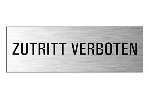 Schild Zutritt verboten Türschild 240 x 80 mm Aluminium selbstklebend Nr.25111-S Schild Zutritt verboten Türschild 240 x 80 mm Aluminium selbstklebend Nr.25111-S von OFFORM DESIGN