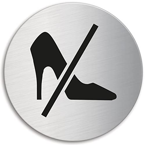 Schild keine High Heels Türschild aus Edelstahl Ø 130 mm selbstklebend Nr.6973 Schild keine High Heels Türschild aus Edelstahl Ø 130 mm selbstklebend Nr.6973 von OFFORM DESIGN