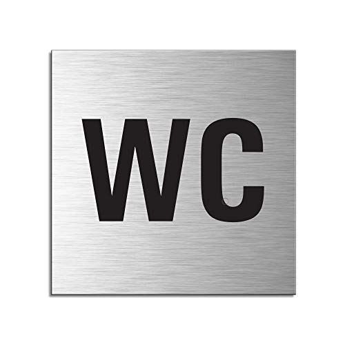 Toilettenschild WC Schild Aluminium selbstklebend von OFFORM DESIGN