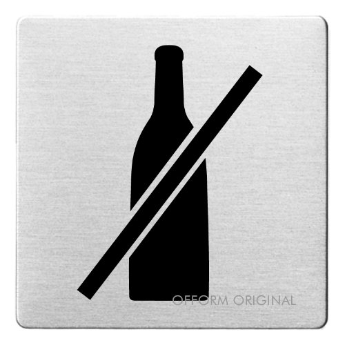 Türschild Flaschenverbot Hinweisschild 85x85 mm selbstklebend Nr.48145 Türschild Flaschenverbot Hinweisschild 85x85 mm selbstklebend Nr.48145 von OFFORM DESIGN