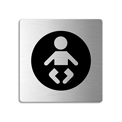 Türschild Hinweis-Schild Edelstahl-Schild Piktogramm Babyraum-Wickelraum 85x85 mm Nr.48138 Türschild Hinweis-Schild Edelstahl-Schild Piktogramm Babyraum-Wickelraum 85x85 mm Nr.48138 von OFFORM DESIGN