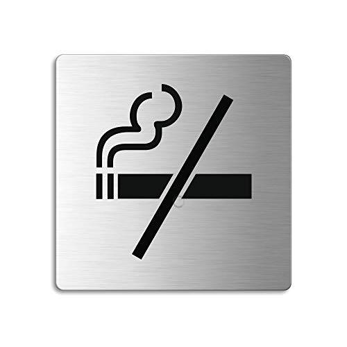 Türschild Rauchverbot Hinweisschild 85x85 mm selbstklebend Nr.48112 von OFFORM DESIGN