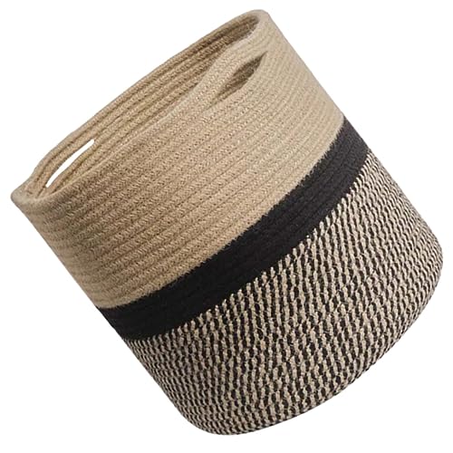 OFFSCH Mehrzweck-wäschekorb Aus Baumwollseil Dekorativer Aufbewahrungskorb Praktischer Spielzeugkorb Für Heimgebrauch Für Räume Und Kleinigkeiten von OFFSCH