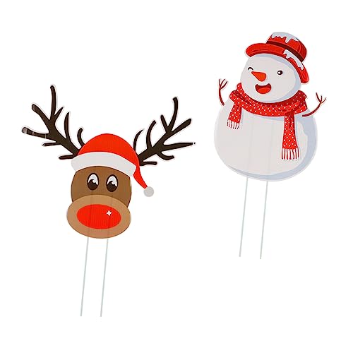OFFSCH Weihnachtsschilder Für Den Hof 2 Stück Gartenpfähle Festliche Rasendekoration Für Den Innen- Und Außenbereich OFFSCH Weihnachtsschilder Für Den Hof 2 Stück Gartenpfähle Festliche Rasendekoration Für Den Innen- Und Außenbereich von OFFSCH