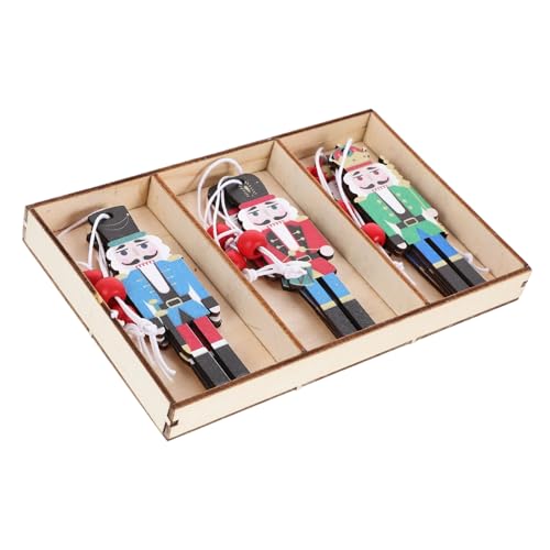 OFFSCH Weihnachts-nussknacker-Ornament Für Den Baum 9 Stück Hölzerne Nussknacker-Ausschnitte Weihnachtsanhänger Für Partydekorationen OFFSCH Weihnachts-nussknacker-Ornament Für Den Baum 9 Stück Hölzerne Nussknacker-Ausschnitte Weihnachtsanhänger Für Partydekorationen von OFFSCH