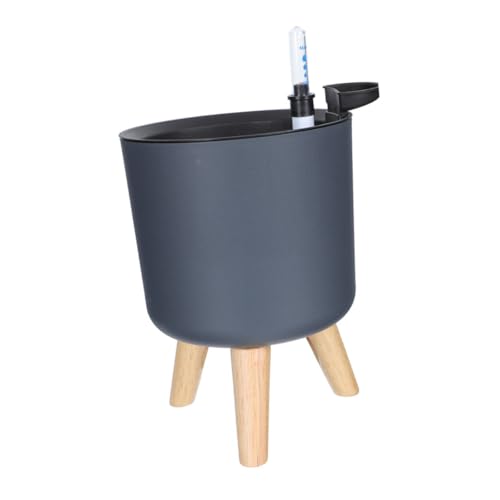 OFFSCH 1 Set Blumentopf Mit Holzbeinen Selbstbewässernde Blumentöpfe Blumenbehälter Garten Blumentöpfe Blumentopf Bewässerungssystem Selbstbewässernde Pflanzgefäße Für Den von OFFSCH