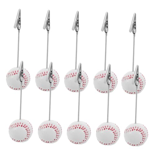 OFFSCH 10 Stück Baseball Memo Clips aus Robustem Resin Vielseitige Tischkartenhalter mit Alligatorclip für Sportveranstaltungen Partys und Arbeitsplatz Klein Leicht und Tragbar für von OFFSCH