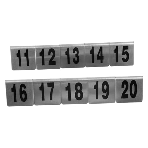 OFFSCH 10 Stück Teiliges Edelstahl Tischnummernschild mit Großen Roten Zahlen Praktische und Sichtbare Restaurant Tischnummer für Hochzeit Bankett und Gastronomie OFFSCH 10 Stück Teiliges Edelstahl Tischnummernschild mit Großen Roten Zahlen Praktische und Sichtbare Restaurant Tischnummer für Hochzeit Bankett und Gastronomie von OFFSCH