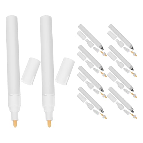 OFFSCH 10 Stück Teiliges Nachfüllbarer Paint Applicator Pens mit Rundem Feinem Punkt Langlebig und Kompatibel für Acryl- Permanent Ölfarben für Rock- Metalldekorationen von OFFSCH