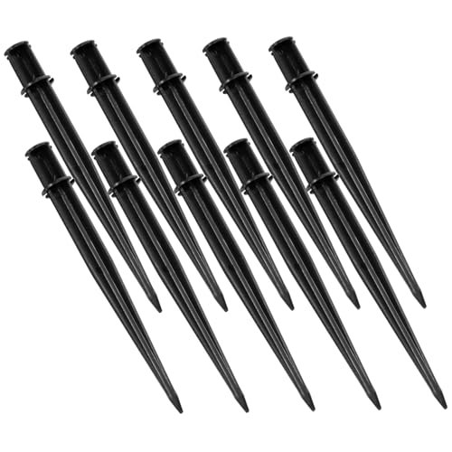 OFFSCH 10er Packung Mini Kunststoff Erdspieße für Solarleuchten Wetterfeste Ersatz Ground Stakes für Garten und Wegbeleuchtung Stabile Einfache Installation Flexibel Positionierbar von OFFSCH