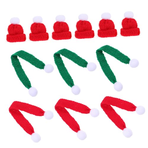 OFFSCH 12 Stück Teiliges Mini Weihnachtsmützen und Gestrickte Schals Flaschenhüllen Dekoration Rote und Grüne Strickschals Festliche Flaschenabdeckung für Weihnachtsfeiern OFFSCH 12 Stück Teiliges Mini Weihnachtsmützen und Gestrickte Schals Flaschenhüllen Dekoration Rote und Grüne Strickschals Festliche Flaschenabdeckung für Weihnachtsfeiern von OFFSCH