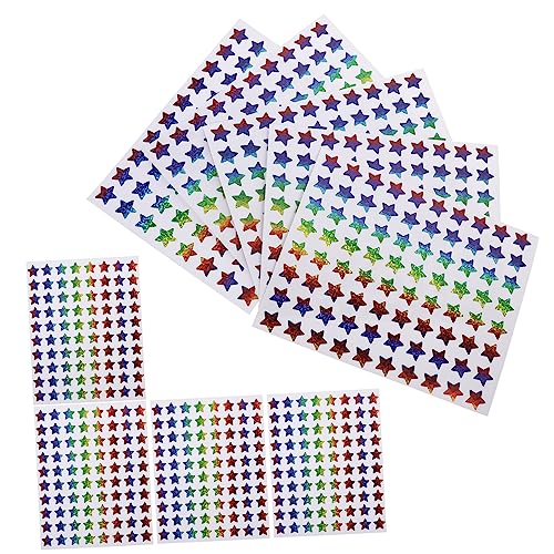 OFFSCH Aesthetic Stern Aufkleber Bunte Sterne Sticker Für Laptop Notizbuch Und DIY Projekte Selbstklebende Farbverlaufende Sternchen Für Kreative Bastelideen von OFFSCH