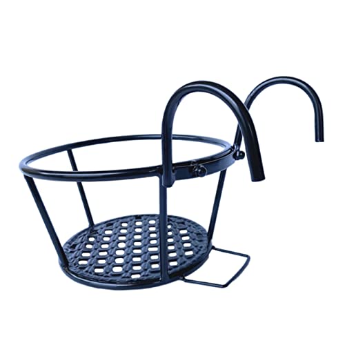 OFFSCH 1stück Abnehmbarer Blumentopf Halter Aus Schmiedeeisen Hängeregal Für Balkon Garten Und Terrasse Pflanzenständer Für Blumentöpfe Schwarz OFFSCH 1stück Abnehmbarer Blumentopf Halter Aus Schmiedeeisen Hängeregal Für Balkon Garten Und Terrasse Pflanzenständer Für Blumentöpfe Schwarz von OFFSCH