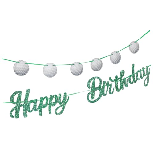 OFFSCH 2 Satz Teiliges Golf Geburtstag Banner Wiederverwendbare Flaggen mit Glitzer-golfball Große Fläche Langlebig Vielseitig Einsetzbar für Golfwagen Party-deko und Sport-events OFFSCH 2 Satz Teiliges Golf Geburtstag Banner Wiederverwendbare Flaggen mit Glitzer-golfball Große Fläche Langlebig Vielseitig Einsetzbar für Golfwagen Party-deko und Sport-events von OFFSCH