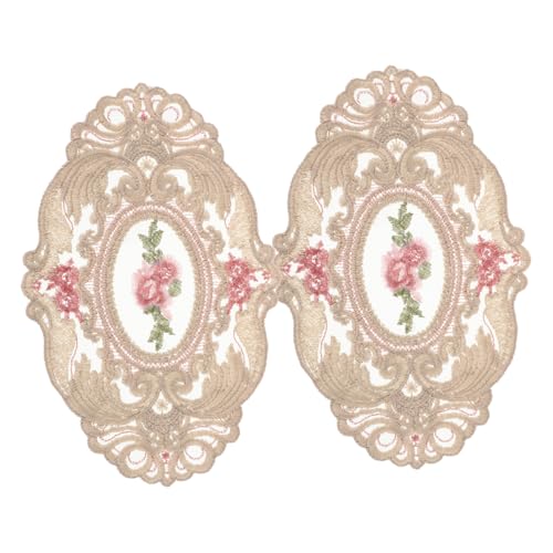 OFFSCH 2 Stück Bestickte Spitzen Platzsets Retro Design Französische Tischmatten und Untersetzer aus Milchseide Vielseitig als Tisch und Fotodeko Waschbar OFFSCH 2 Stück Bestickte Spitzen Platzsets Retro Design Französische Tischmatten und Untersetzer aus Milchseide Vielseitig als Tisch und Fotodeko Waschbar von OFFSCH