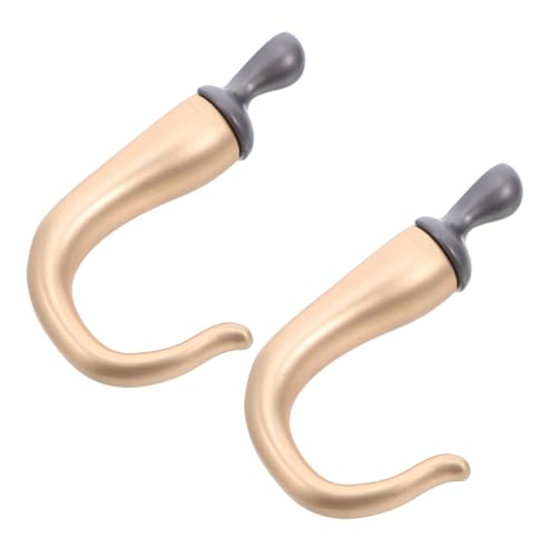 OFFSCH 2 Stück Chili-form Metall Wandhaken aus Robustem Zinklegierung Dekorative Garderoben Handtuchhaken Einfach Montierbar Vielseitig für Bad Küche Flur Goldfarben Verspieltes Design von OFFSCH