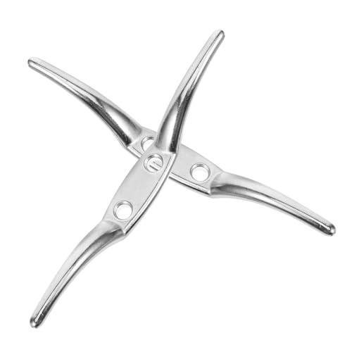 OFFSCH 2 Stück Edelstahl Fahnenmast Klampe Verstellbarer Flaggenmast Befestigungshaken für Flaggenseil Fixierung Robust Wetterbeständig Langlebig Zubehör für Fahnenmasten von OFFSCH